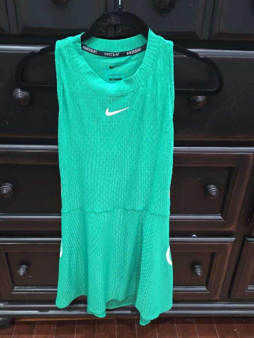 Nike Green Athletic Tank Dress with White Swoosh - Picture 2 of 5